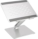 Amazon Basics - Verstellbarer ergonomischer Laptopständer mit Wärmeabzug, stufenlose...