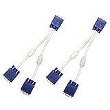 UKCOCO Video-Splitter-Adapterkabel Adapter Für Monitor 1-In-2-Ausgang Vga-Splitter-Kabel...