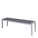 Chicreat Bank aus Aluminium mit Polywood-Oberfläche, 160 x 40 x 45 cm