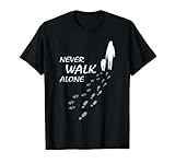 Hund - Never walk alone - Doglovers Hundeliebhaber Gassi T-Shirt