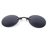 lijun Retro Sonnenbrille Runde Vintage Unisex Brillenspiegel Nasenclip Mini Metallbrille