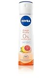 NIVEA Fresh Fruity Deo Spray, Deo ohne Aluminium (ACH) mit fruchtigem Duft und...