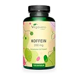 Koffein Kapseln Vegavero® | 200 mg natürliches Koffein | aus GUARANA Extrakt |...