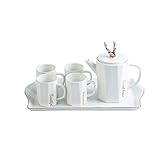 Kaffee-Teetassen-Set 900 ml Keramik-Teekannen-Set for Fruchtsaft, Wasser und Kaffee,...