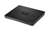 HP externes CD-/ DVD Laufwerk inkl CD und DVD Brenner mit USB Anschluss (F6V97AA) schwarz