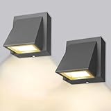 BENMA 8W LED Wandlampe Innen/Außen, Wandleuchte 2 Stück - Gray, Wandlampe...