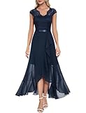 Bbonlinedress Abendkleid elegant für Hochzeit Spitzenkleid Chiffon Kleid...