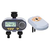 Home & Garden Set Digitaler Wassertimer mit Doppelauslass und Feuchtigkeitssensor Rasen &...