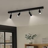 Eofiti Deckenstrahler LED Schwenkbar 4 Flammig Deckenlampe Strahler Schwarz Inkl. 4x 3W G9...