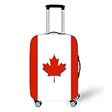 WunM Studio CE Vivid Red Canadian Maple Leaf National Flag Luggage Cover for Traveling...