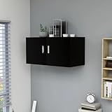 Rantry Wandschrank, schwarz, 80 x 39 x 40 cm, Holzwerkstoff, Hängeaufbewahrungsschrank,...