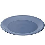 Rotho Caruba flacher Plastikteller Mehrweg, Kunststoff (PP) BPA-frei, blau, (26.0 x 26.0 x...