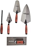 Rolson Tools 52489 Maurerkellen-Set mit weichem Griff, 5-teilig