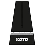 KOTO Carpet Dartmatte Schwarz 285 x 80 cm, Hochwertige Teppich-Dartmatte, Gummiboden, 4...