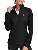 MoFiz Fliesjacke Damen Warm Sweatjacke Arbeitsjacke Leichte Stehkragen Trainingsjacke...