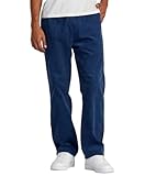 RVCA Herren Daggers Cordhose Casual, Americana Hose mit elastischem Kordel, dunkles Denim,...