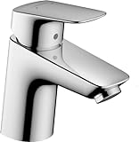 hansgrohe Wasserhahn Logis (Armatur mit Auslauf Höhe 70mm und Push-Open Ablaufgarnitur)...