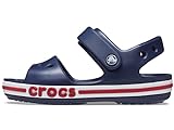 Crocs unisex-child Bayaband Sandal Flat Sandal, Navy/Pepper, 22/23 EU