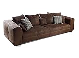 Cavadore Big Sofa Mavericco / Große Polster Couch mit Mikrofaser-Bezug Lederoptik /...