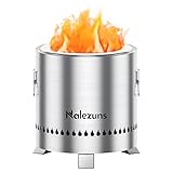 Nalezuns Feuerschalen für den Garten Ø38cm x 42cm Feuerstelle Outdoor Mobile...