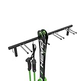 QLS Handels Skihalterung S3 Wand Skihalter für 4 Paare 83 cm Nordic Walking Trekking...