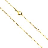 Goldkette Damen Ohne Anhänger 925 Silber Gold Ankerkette Kette Gold Halskette...