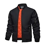 KEFITEVD Bomberjacke für Männer Steppjacken Winter Active Coat Fleece Military Outerwear...