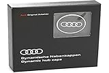 Audi 4M8071006A Dynamische Nabenkappen (4 Stück) Radnabenkappen, schwarz/Silber, 20.6 x...