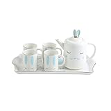 Kaffee-Teetassen-Set 900 ml Keramik-Teekannen-Set for Fruchtsaft, Wasser und Kaffee,...