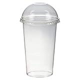 50 Stk. Smoothiesbecher Dessertbecher + Domdeckel 500 ml Ø95mm, PET, glasklar