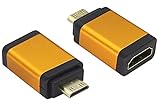 AAOTOKK HDMI zu Mini HDMI Adapter Aluminiumlegierung Gehäuse Mini HDMI Männlich zuHDMI...