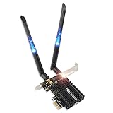 Ubit WiFi 6 AX3000E PCIE WLAN Karte, Max 2974Mbit/s, Tri-Band (6G/5G/2.4G), BT...