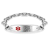 Theluckytag Verbessertes QR-Code-Armband für Damen, medizinisches Notfall-Armband,...