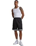 Urban Classics Herren Stripes Mesh Shorts, Mehrfarbig (blkblkwht 52), M