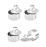 Dessert Speiseringset,4 pcs Kochen Ringe Set Edelstahl Kochen Ringe mit Pusher Runde...