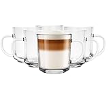 Glasmark Krosno Latte Macchiato Gläser Cappuccino 6er Set Teegläser-Set Mit Henkel...