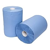 STIER Putzpapier Rollen, 2 Rollen, blau, 3-lagig, Putzrollen, Länge 36,5 cm x Breite 35...