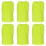 AUYAO Fussballtraining Leibchen Fubball Kinder 6 Set Mesh Trimmage Trainingsleibchen...