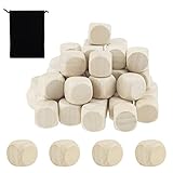 LumenTY 50 Stück Holzwürfel Blanko Holzwürfel Würfel 20mm Holzwürfel Natur...