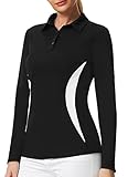 JACK SMITH Damen Langarm Golf Polo Shirts Dry Fit Golf Shirts Leichte Athletic Shirts mit...