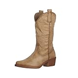 Elara Damen Cowboy Stiefel Biker Boots Chunkyrayan 301-A32P Khaki PU-38