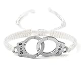 Verstellbares, handgefertigtes geflochtenes Armband, Charm, Paar, Handschellen-Anhänger,...