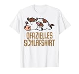 Offizielles Schlafshirt Pyjama Nachthemd Kuh Kalb Geschenk T-Shirt