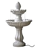 SEINHIJO Gartenbrunnen Wasserfall Zimmerbrunnen 2-Tier Springbrunnen Indoor...