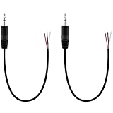 Greluma 2 Stk 3.5-mm-Stecker auf blankes Kabel, offenes Ende,...