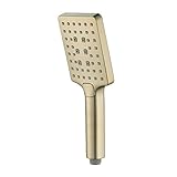 HAUSELIEBE ABS Handbrause, Gebürstetes Gold Handheld Duschbrause Hoher Druck Brausekopf...