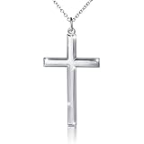 Flyow 925 Sterling Silber klassische Simpel Kreuz Kette Anhänger Schmuck...