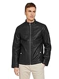 TOM TAILOR Herren 1026337 Bikerjacke aus Kunstleder, 29999 - Black, XL