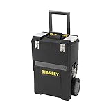 Stanley Rollende Werkstatt (47,3 x 30,2 x 62,7 cm, zwei separat verwendbare Werkzeugboxen,...