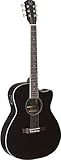 James Neligan BES-ACE BK Bessie Series Akustik-E-Gitarre mit Cutaway Schwarz